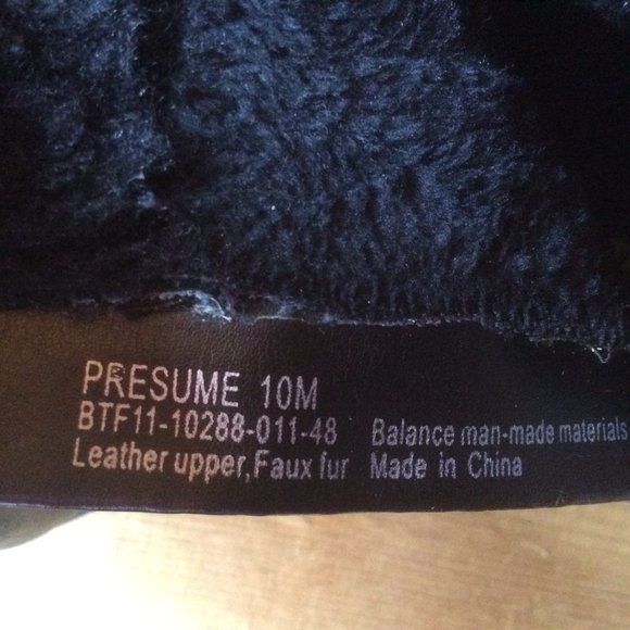 BareTraps Presume Black Leather Faux Fur Lace Up Inner Zip Winter Boots Size 10M - Picture 6 of 7